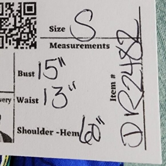 Japna Blue & Green Floral Summer Maxi Dress Size S - Picture 11 of 11